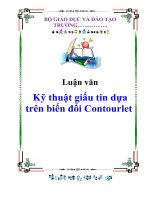 Luận văn Kỹ thuật giấu tin dựa trên biến đổi Contourlet