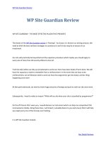 WP site guardian review
