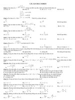 câu hỏi ôn tập kiểm tra HKI toán 12