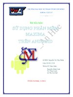 Tiểu luận sử dụng phần mềm maxima on android