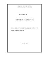 Chữ ký số và ứng dụng khoá luận tốt nghiệp đại học hệ chính quy