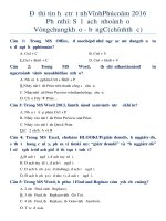 BỘ đề THI CHÍNH THỨC và dự PHÒNG kì THI TIN học TRẺ TỈNH VP