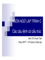 Ngôn Ngữ Lập Trình C Các Câu Lệnh Có Cấu Trúc