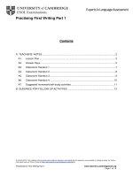 Practising FCE writing part 1