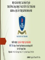 Quản trị vận hành: Quy trình vận hành cửa hàng KFC  Thuyết trình