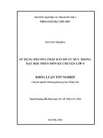 Sử dụng phương pháp bản đồ tư duy trong dạy học phân môn kể chuyện lớp 4 