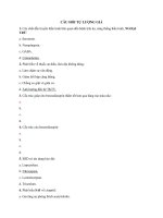 Trắc nghiệm ôn tập môn hóa dược 