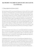bài tìm hiểu về kinh tế giữa Việt Nam với các nước bạn
