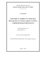 Tổng hợp và nghiên cứu tính chất phát quang của sunfua kẽm và sunfua cadimi kích hoạt bởi mangan (luận văn thạc sĩ)