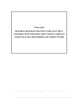 Luận văn thạc sĩ xây dựng chiến lược kinh doanh công ty cổ phần xây dựng công nghiệp toàn PHát giai đoạn 2015 tầm nhìn 2020