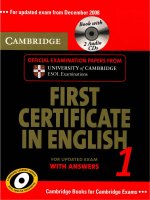 Cambridge first certificate in english 1  2008