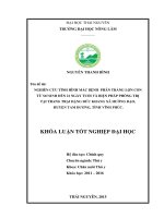 Nghiên cứu tình hình mắc bệnh phân trắng lợn con từ sơ sinh đến 21 ngày tuổi và biện pháp phòng trị tại trang trại đặng đức khang xã hướng đạo   huyện tam dương   tỉnh vĩnh phúc 