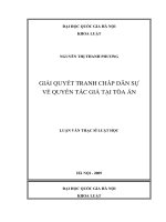 Giải quyết tranh chấp dân sự về quyền tác giả tại tòa án 