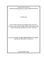 Giải pháp phát triển dịch vụ thanh toán không dùng tiền mặt tại ngân hàng nông nghiệp và phát triển nông thôn việt nam chi nhánh huyện tân sơn  phú thọ 