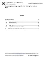 Practising FCE writing part 2 short story