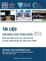 Hội Nghị CDIO Toàn Quốc 2012 Đào Tạo Đáp Ứng  Nhu Cầu Xã Hội Và Hội Nhập Quốc Tế Mô Hình CDIO