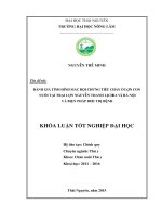 Đánh giá tình hình mắc hội chứng tiêu chảy ở lợn con nuôi tại trại lợn nguyễn thanh lịch   ba vì   hà nội và biện pháp điều trị bệnh 