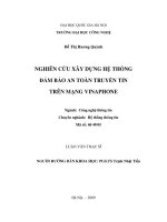Nghiên cứu xây dựng hệ thống đảm bảo an toàn truyền tin trên mạng vinaphone 