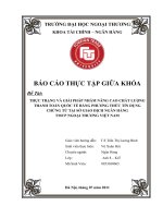 Thực Trạng Và Giải Pháp Nhằm Nâng Cao Chất Lượng Thanh Toán Quốc Tế Bằng Phương Thức Tín Dụng Chứng Từ Tại Sở Giao Dịch Ngân Hàng TMCP Ngoại Thương Việt Nam