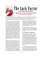 THE LUCK OF FACTOR  READING MATERIAL