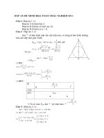 ĐÁP ÁN ĐỀ MINH HỌA TOÁN TRẮC NGHIỆM SỐ 1