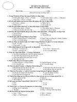 Đề kiểm tra tin học đại cương 