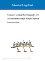 Strategic management chapter 4 business level strategy (defined)