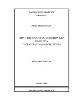 Chính thể nhà nước cộng hòa liên bang nga thời kỳ sau xã hội chủ nghĩa 