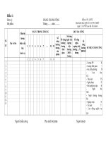 Một số bảng biểu chấm công và thanh toán tiền lương