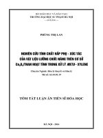 Nghiên cứu tính chất hấp phụ   xúc tác của vật liệu lưỡng chức năng trên cơ sở co3o4 than hoạt tính trong xử lý meta xylene (TT) 