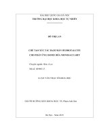 Chế tạo xúc tác bazơ rắn hydrotalcite cho phản ứng isome hóa monosaccarit (luận văn thạc sĩ)