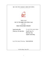PHÂN TÍCH PHỔ VỚI DFT  Xử lý tín hiệu số