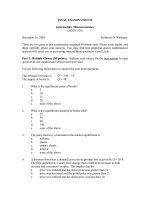 Đề thi cuối kỳ Microeconomics 2