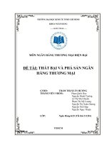 Thất bại và phá sản ngân hàng thương mại