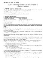 Đề cương hóa học lớp 11 năm 20152016