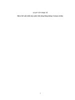 Một số đề xuất chiến lược phát triển hãng hàng không vietnam airline