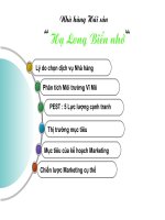 Kế hoạch marketing nhà hàng hải sản hạ long biển gọi