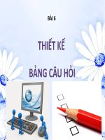 Thiết kế bảng câu hỏi