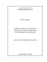 Nghiên cứu khả năng hấp phụ Fe(II), Mn(II), Cr(VI) của quặng sắt biến tính và thử nghiệm xử lý môi trường 