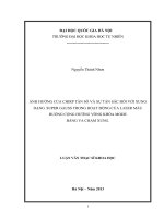 Ảnh hưởng của chirp tần số và sự tán sắc đối với xung dạng Super Gauss trong hoạt động của laser màu  buồng cộng hưởng vòng khóa mode bằng va chạm xung (luận văn thạc sĩ)