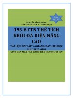 195 BTTN THỂ TÍCH KHỐI ĐA DIỆN NÂNG CAO có đáp án