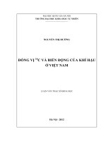 Đồng vị 14C và biến động cổ khí hậu ở Việt Nam (luận văn thạc sĩ)