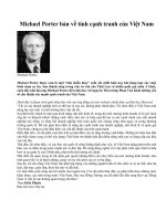 Michael porter bàn về tính cạnh tranh ở việt nam