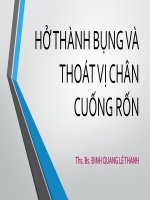 BÀI GIẢNG HỞ THÀNH BỤNG VÀ THOÁT VỊ CHÂN CUỐNG