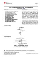 TL082 Wide Bandwidth Dual JFET Input Operational Amplifier