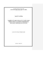 Nghiên cứu khả năng xử lý nước thải nhiễm thuốc nổ nhóm nitrophenol bằng quá trình quang Fenton (luận văn thạc sĩ)