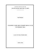 Tách dòng và biểu hiện cecropin trong các hệ vector khác nhau (luận văn thạc sĩ)