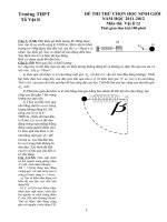 Đề thi đáp án thi học sinh giỏi vật lý lớp 12