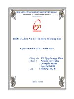 LỌC TUYẾN TÍNH VỚI DFT  xử lý tín hiệu số