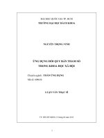 ỨNG DỤNG hồi QUY bán THAM số 